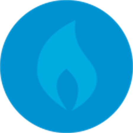 Blue flame symbol
